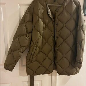 Rag & Bone Olive Green Quilted Puffer Coat